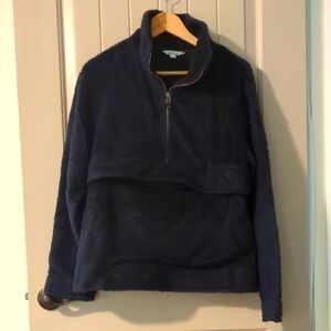 LL Bean Signature Deep Blue Fleece Top